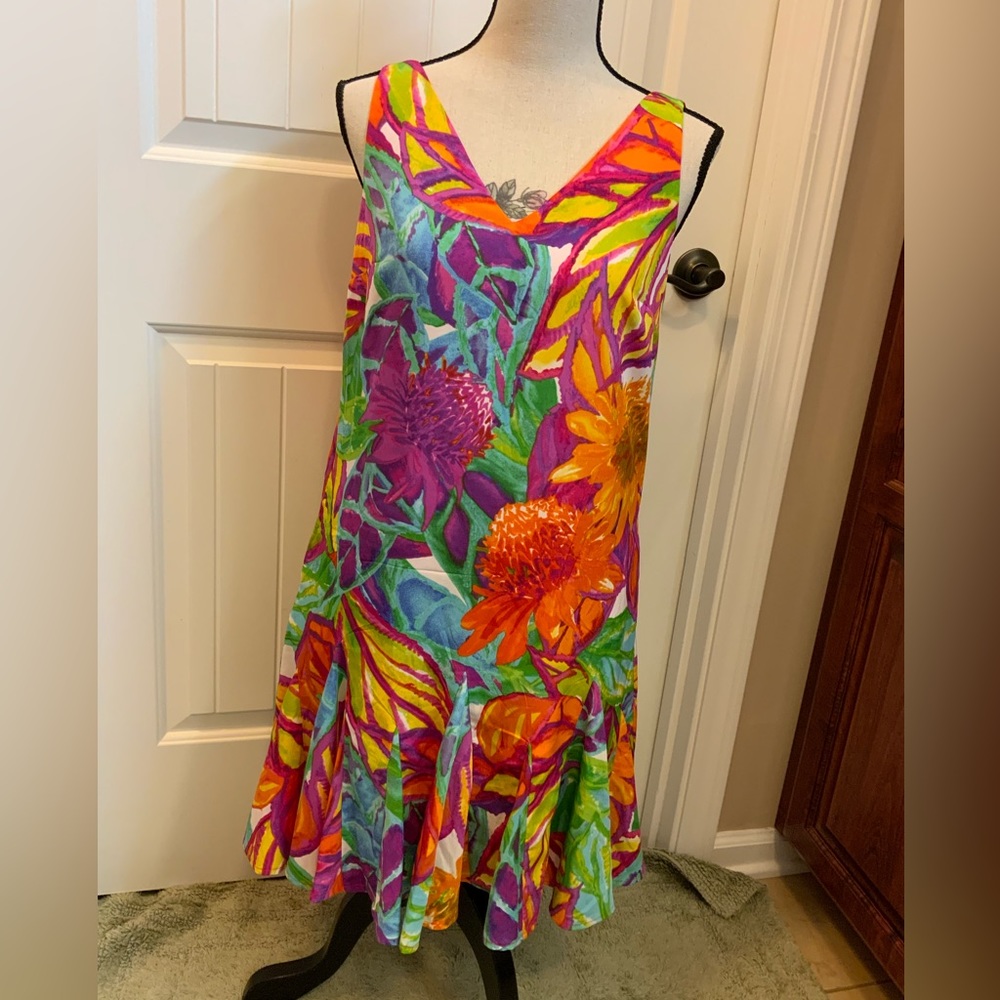 Ralph Lauren georgette floral dress, 4p